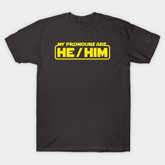 pronound he him T-Shirt by nielsrevers